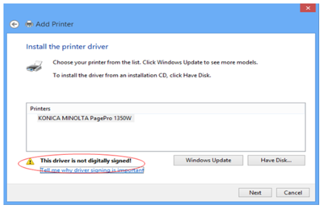 Install An Unsigned Driver On Windows 8